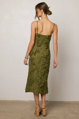 Cyrus Textured Midi Dress